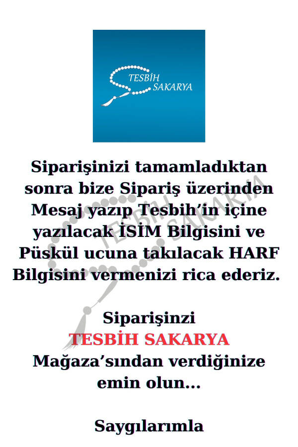 Kişiye özel isimli, hematit taşından, harfli püsküllü tesbih. Ahşap kutulu, doğal taş tesbih. - 2