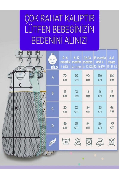 Kışlık 2,5 Tog Kolsuz Kız-erkek Bebek, Çocuk Pamuklu Penye Uyku Tulumu Fox /gri - 2