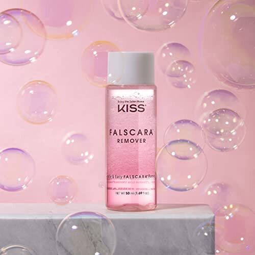 KISS Falscara Remover for Lash Adhesive, Makeup, and False Eyelash Wisps, Rosewater Infused Gentle Nourishing Formula, Includes 1 Bottle of Lash Remover, Net Wt. 50 ml (1.69 fl. oz.) - 7