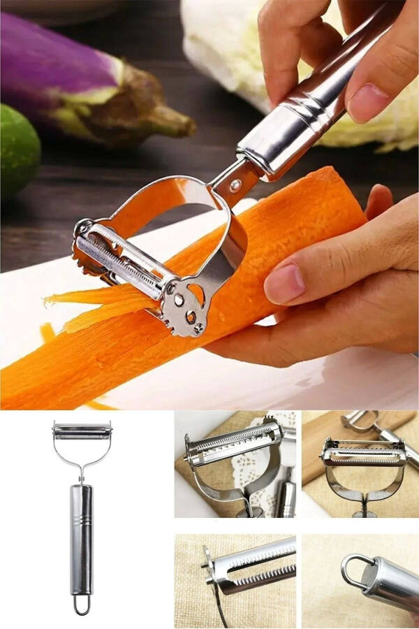 Kitchen Parsley Chopping Scissors Steel Egg Whisk Tungsten Knife Sharpener Metal Potato Peeler - 3