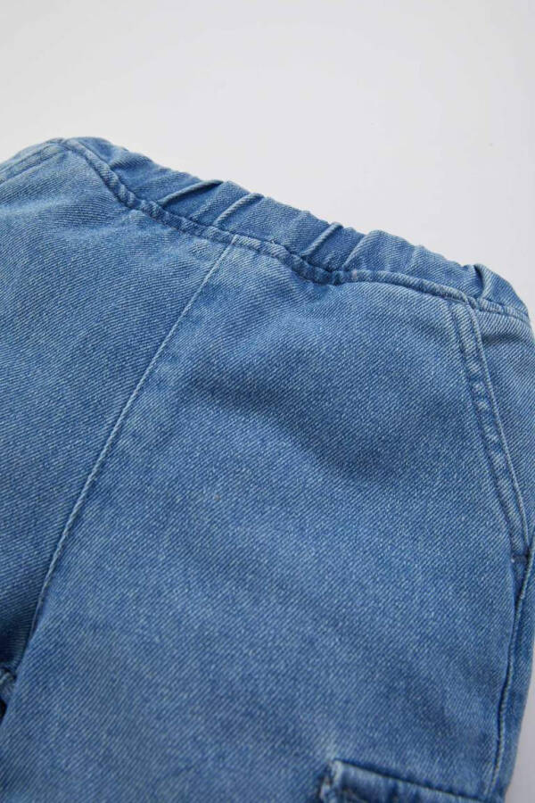 Kız Bebek Geniş Paça Jean Pantolon, Mint Mavi - 5