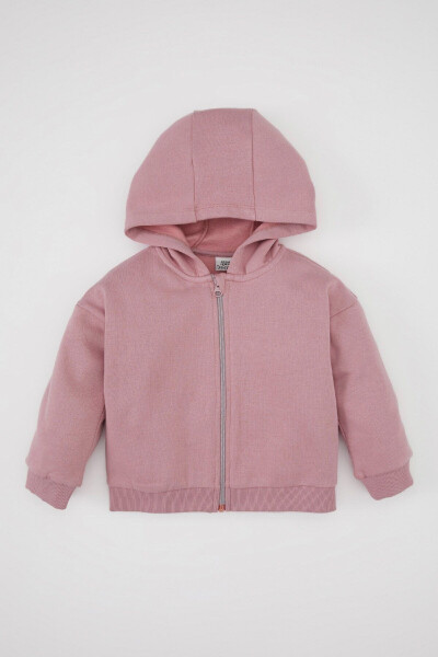 Kız Bebek Kapüşonlu Kalın İçi Yumuşak Tüylü Sweatshirt Hırka D0750A524AU - 11