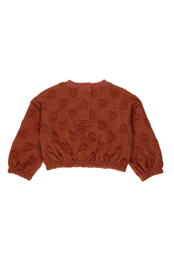 Kız Bebek Kiremit Crop Sweatshirt - 2