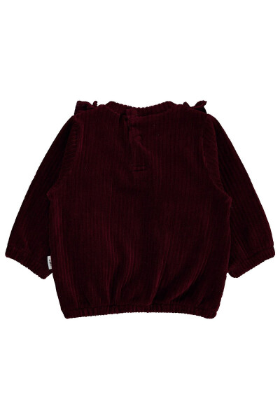 Kız Bebek Sweatshirt 6-18 Ay Bordo - 3