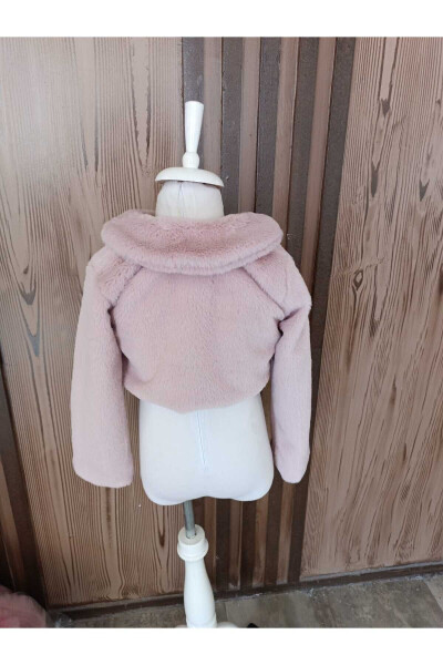 Kız Çocuk Bolero Kürklü Peluş Kız Çocuk Ceket - 3