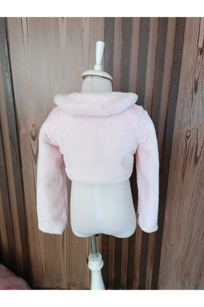 Kız Çocuk Bolero Kürklü Peluş Kız Çocuk Ceket - 3