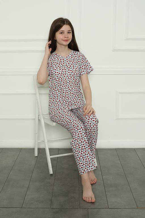 Kız Çocuk Penye Pijama Takım 20409 - 3