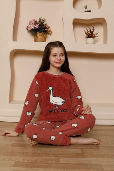 Kız Çocuk WelSoft Polar Vizon Pijama Takımı 20525 - 2