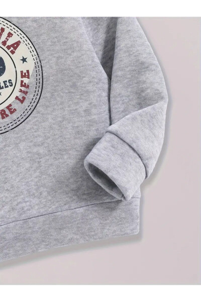 Kız-Erkek Çocuk BASKILI Kapşonlu Sweatshirt ( YENİ SEZON ) - 5