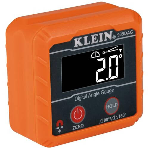 Klein Tools 935DAG Dijital Elektronik Su Terazisi ve Açı Ölçer, 0 - 90 ve 0 - 180 Derece Aralığında Ölçüm Yapar, Açıları Ölçer ve Ayarlar - 1