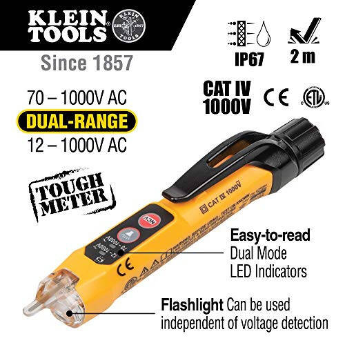 Klein Tools CL120VP Elektrik Voltaj Test Seti, Kelepçe Ölçer, Üç Test Cihazı, Test Kabloları, Çanta ve Piller - 5