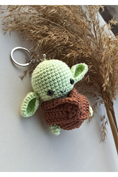 Ключница Yoda - Ручная работа Amigurumi вязаная ключница милые и оригинальные дизайны - 7