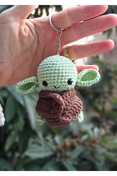 Ключница Yoda - Ручная работа Amigurumi вязаная ключница милые и оригинальные дизайны - 1