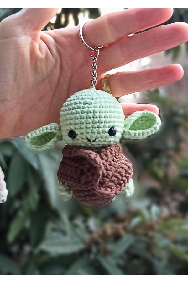 Ключница Yoda - Ручная работа Amigurumi вязаная ключница милые и оригинальные дизайны - 1