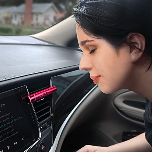 KMSCO Car Air Fresheners Scents Diffuser Vent Clips Perfume Essential Oil sticks For Women Men Automotive Fragrance Decoration Accessories (Red) - 2