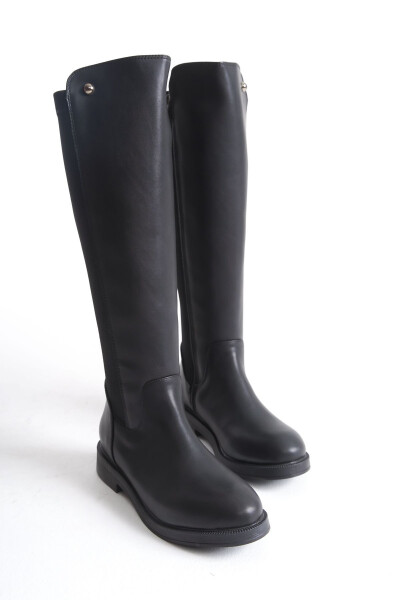 Knee-high neoprene boots - black - 1