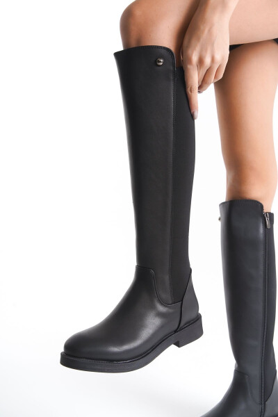 Knee-high neoprene boots - black - 4