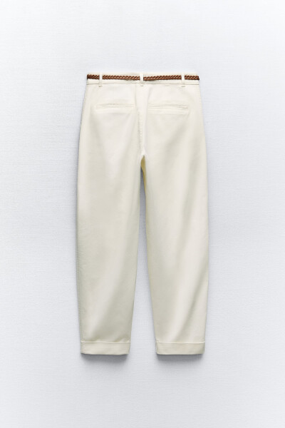 Knit Belt Chino Pants - Ecru - 11