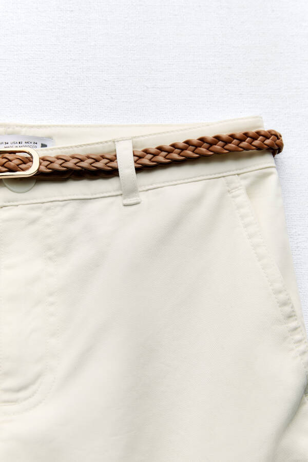 Knit Belt Chino Pants - Ecru - 12