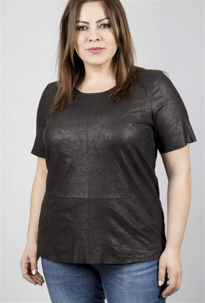 Knit Viscose T-shirt with Lace - 2