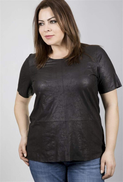 Knit Viscose T-shirt with Lace - 4