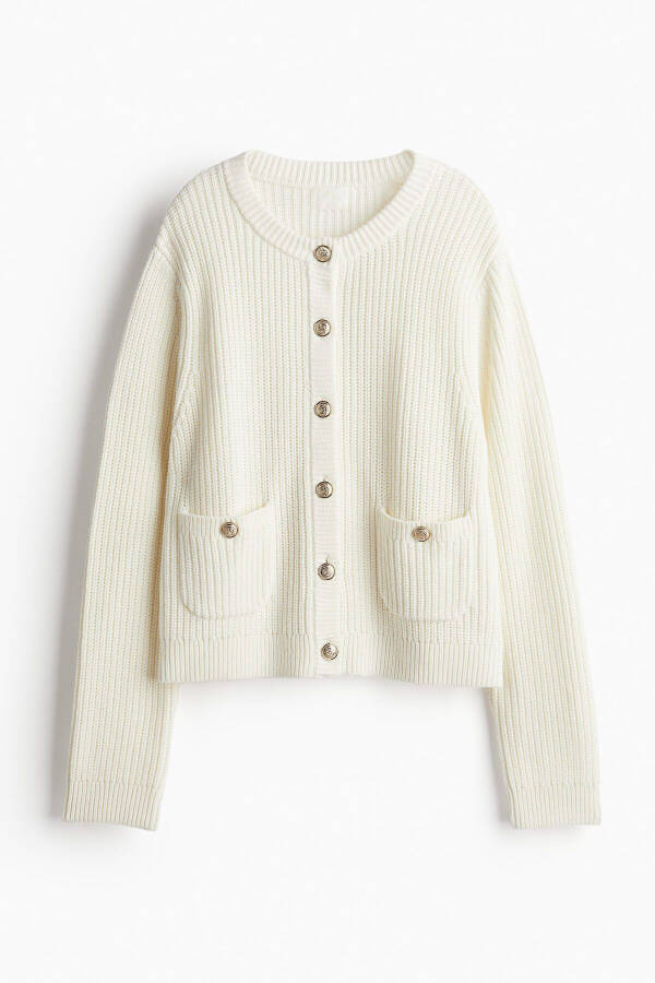 Knitted cardigan with elastic - 5