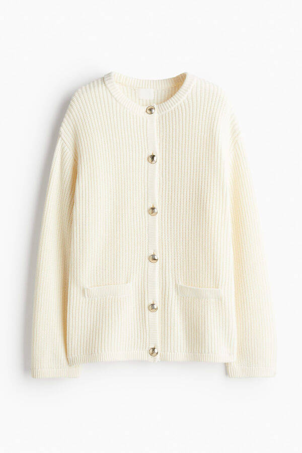 Knitted cardigan with elastic - 4