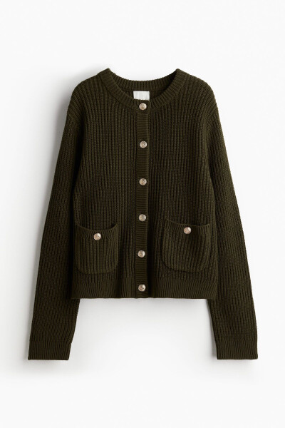 Knitted cardigan with elastic - 4