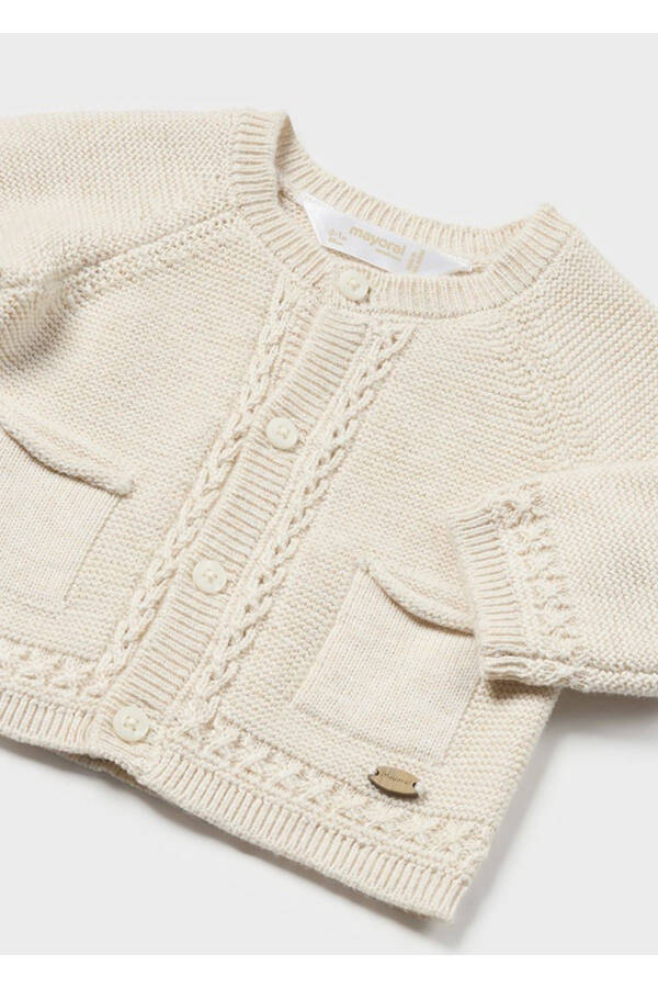 Knitted Long Cardigan for Baby Girl MOL230 - 4