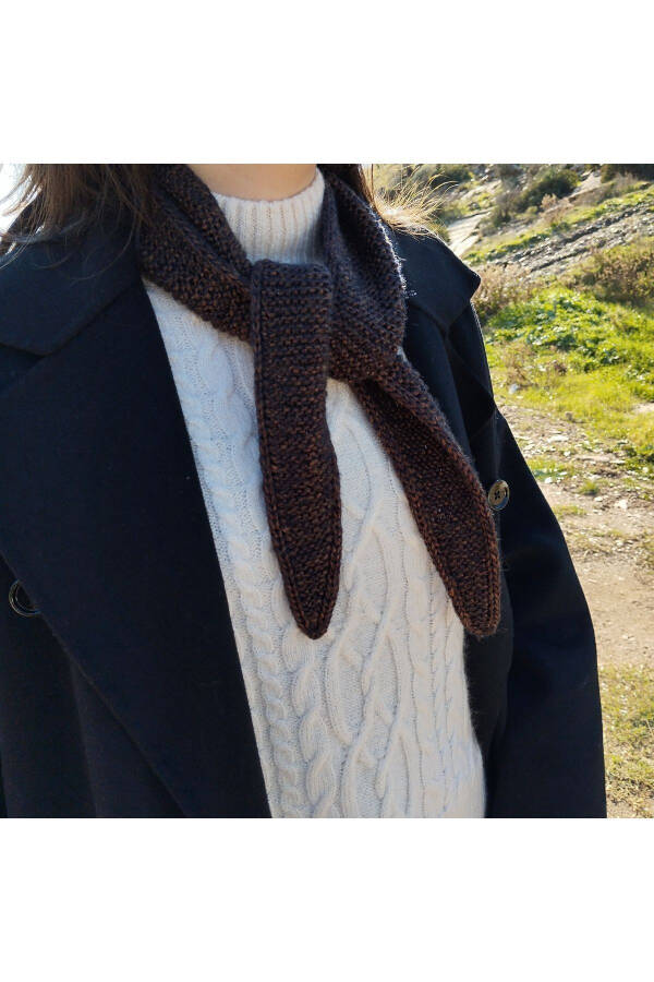 Knitted Small Scarf Shawl Neck Warmer - 4