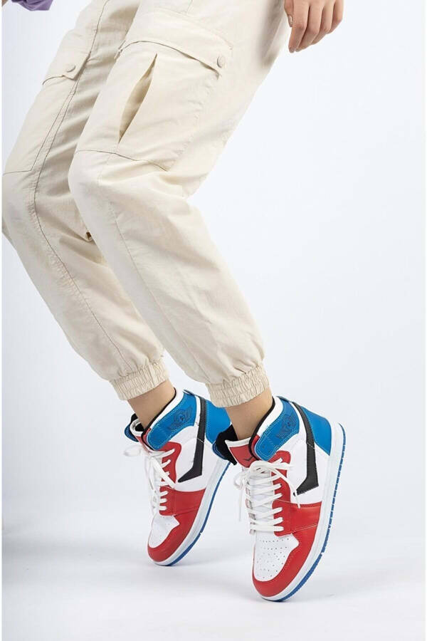 Kocamanlar 8070 High-Top Unisex Sport Shoes RED-BLUE - 20