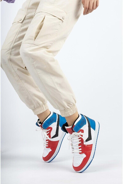 Kocamanlar 8070 High-Top Unisex Sport Shoes RED-BLUE - 8