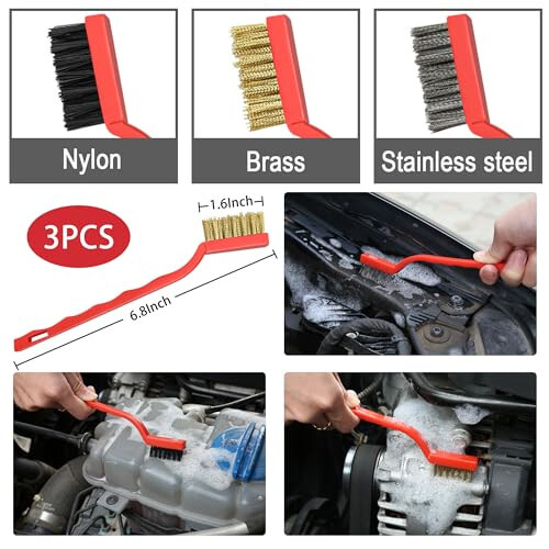 KOFANI Car Detailing Kit, 18Pcs Reliable Car Cleaning Kit Includes Various of Soft-bristled Car Detailing Brushes for Cleaning Interior, Exterior, Wheels, Dashboard - 5