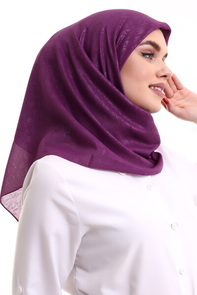 Kofra Patterned Headscarf - Lilac - 3