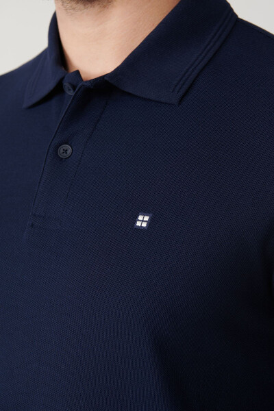 Ko‘k rangli Slim Fit Polo yoqali ko‘ylagi - 2