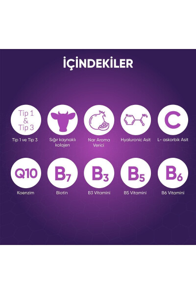 Kolajen Güzellik Yüksek Biyoaktif Hidrolize Kolajen %100 Saf Ve Doğal - 1 Tüp - 5