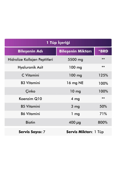 Kolajen Güzellik Yüksek Biyoaktif Hidrolize Kolajen %100 Saf Ve Doğal - 1 Tüp - 11