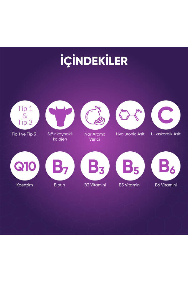 Kolajen Güzellik Yüksek Biyoaktif Hidrolize Kolajen %100 Saf Ve Doğal - 1 Tüp - 12