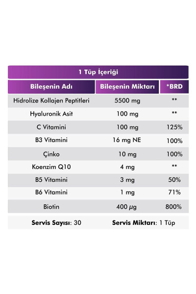 Kolajen Güzellik Yüksek Biyoaktif Hidrolize Kolajen %100 Saf Ve Doğal - 10 Tüp - 17