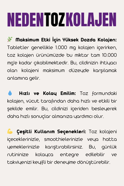 Kolajen Kompleksi Saf Toz Tip 1 Tip 2 Tip 3 Tip 5 Tip 10 Hidrolize Kolajen Peptit - 3