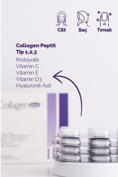 Kolajen, Probiyotik & Multivitamin 1500mg X 90 Tablet - 2