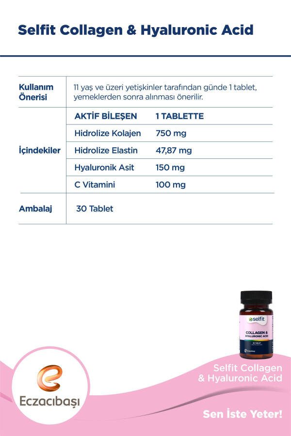 Kolajen ve Hyaluronik Asit 30 Tablet - 2