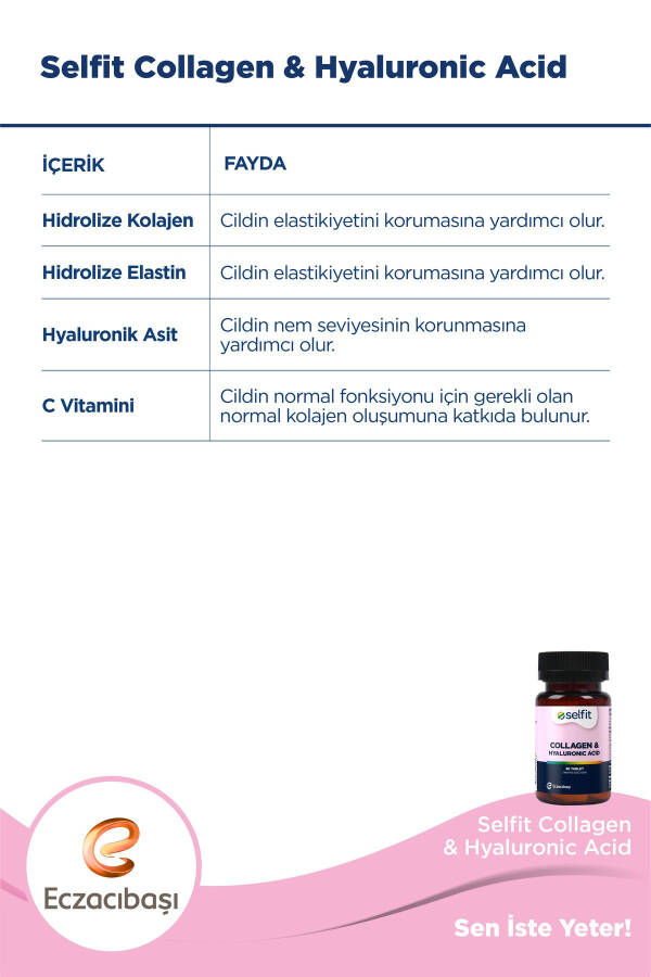 Kolajen ve Hyaluronik Asit 30 Tablet - 4