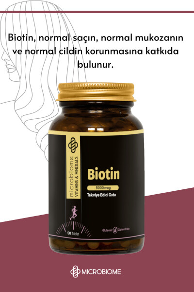 Kollagen Kompleksi & Gialuron kislotasi + 5000 mg Biotin - 5