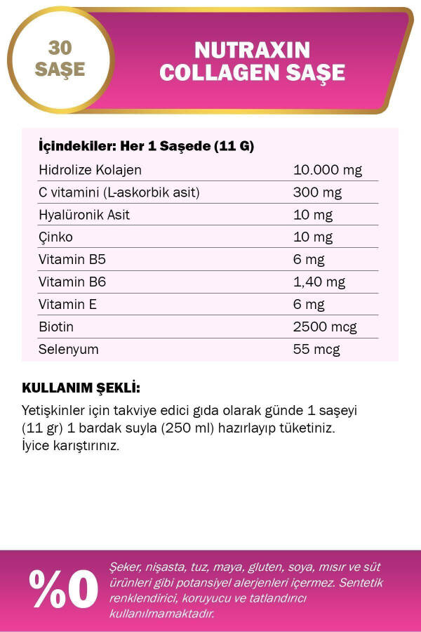 Kollajen 30 Saşe 10.000 Mg Tip 1 Tip 3 Ananas Aromalı - 3