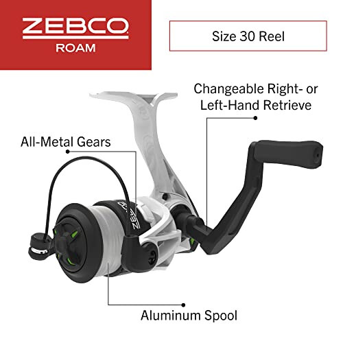 Комбо Zebco Roam Spinning Reel and Fishing Rod, ручка удилища Split ComfortGrip, мягкая ручка - 3