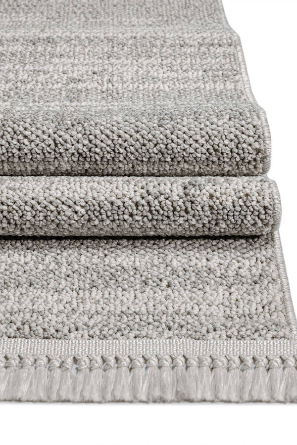 Konfor Bastia 1276 Cream Grey Soft Knit Modern Woven Boucle Rug - 7