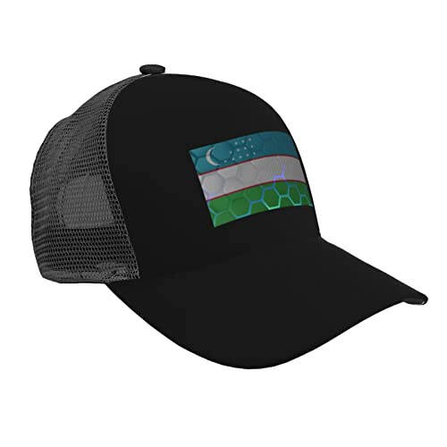 KOSPOGO Flag of Uzbekistan Baseball Cap for Men Women Breathable Mesh Back Baseball Caps Adjustable Casual Outdoor Hat Trucker Hats Dad Cap - 1