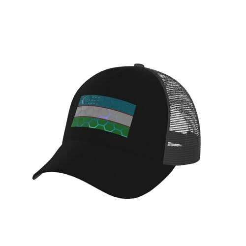 KOSPOGO Flag of Uzbekistan Baseball Cap for Men Women Breathable Mesh Back Baseball Caps Adjustable Casual Outdoor Hat Trucker Hats Dad Cap - 3