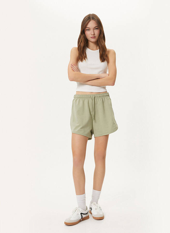 Koton High Waist Relaxed Mint Women's Shorts - 1